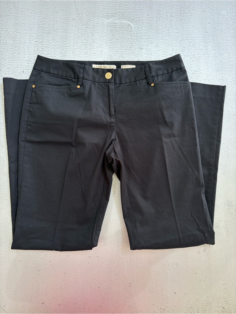 Michael Kors Black Pants with Gold Button